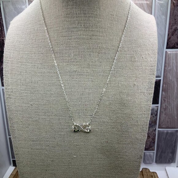 Silver Expressions by LArocks NIB "Daughter" Double Heart Pendant Necklace - Picture 4 of 6